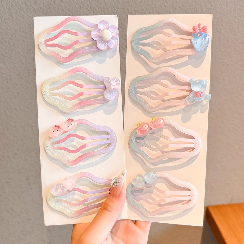 Clips de cabello coreano nubes clips de frente clips de cabello para niñas clips de cabello de frangeo clips de color clips