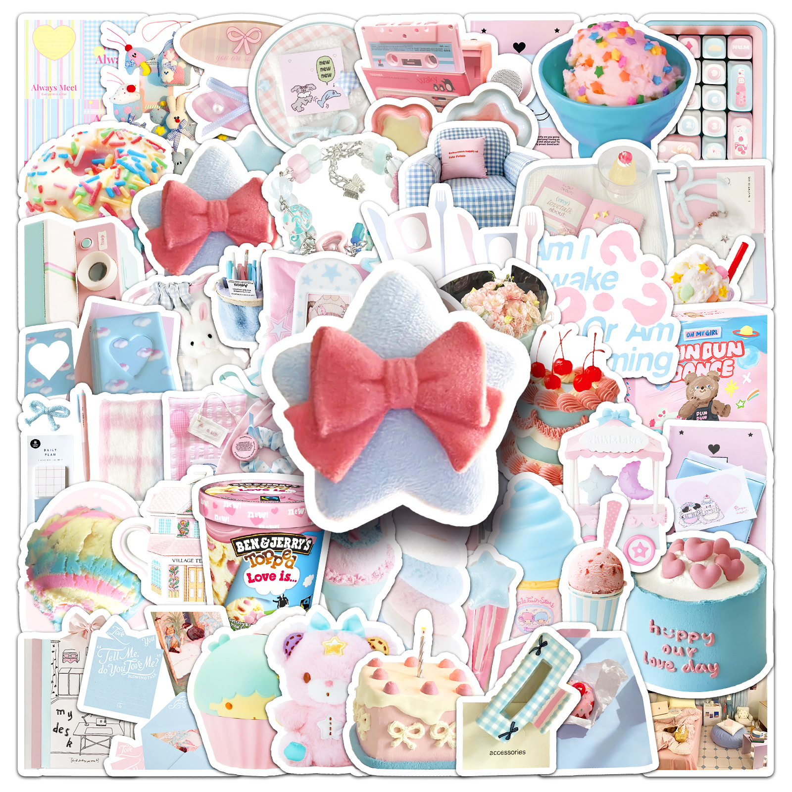 PVC self-adhesive Material pencil Pattern 1 Set Pencil School Graduation PVC Self-adhesive Cute Stickers