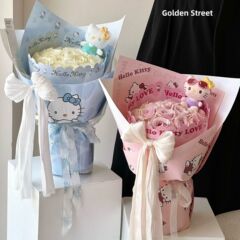 Yitong の新しい中国のバレンタインデーの花束カイディ猫シリーズ花の包装紙愛水玉整形ピース