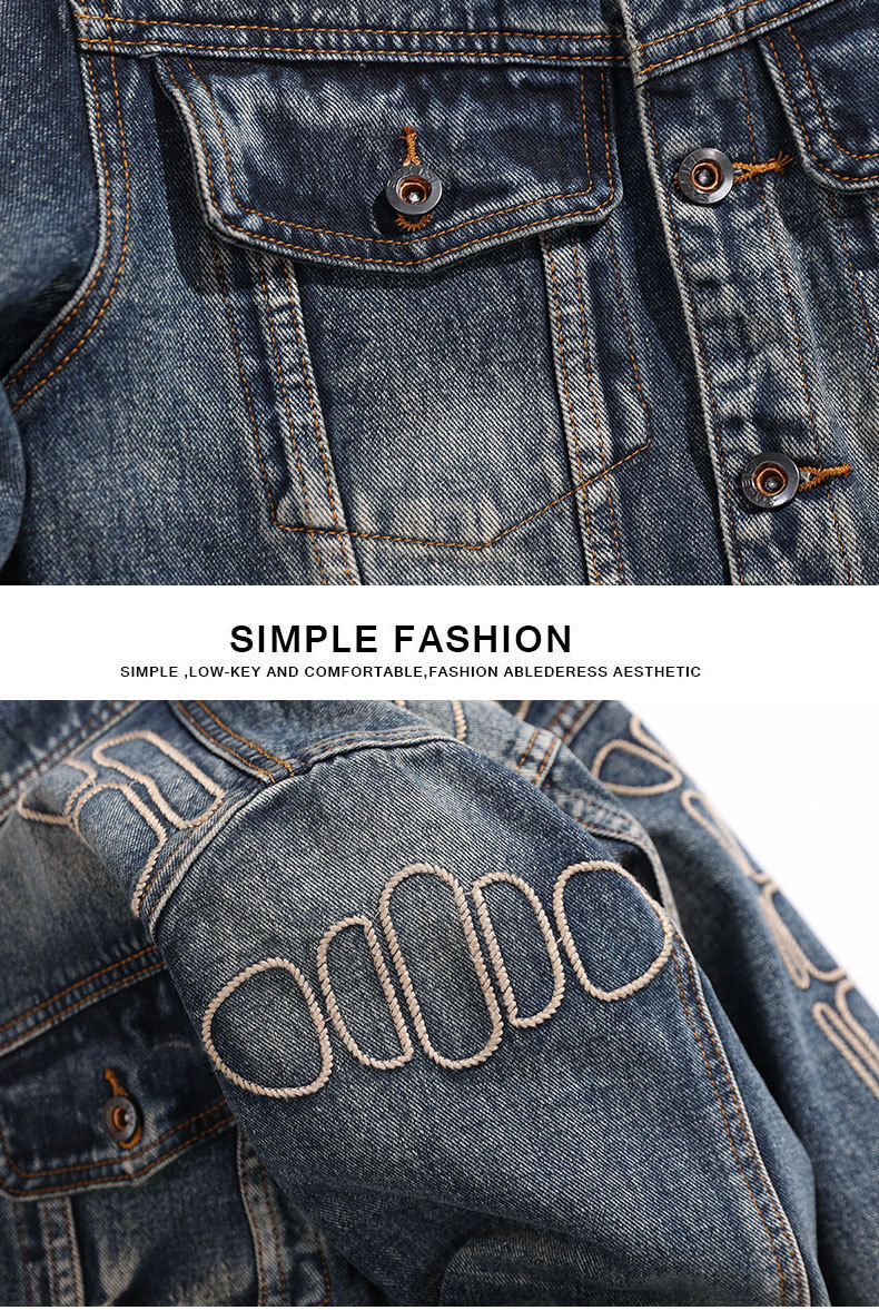 Men's Denim Jacket For Men Spring Autumn Loose Workwear Style_voghion.com