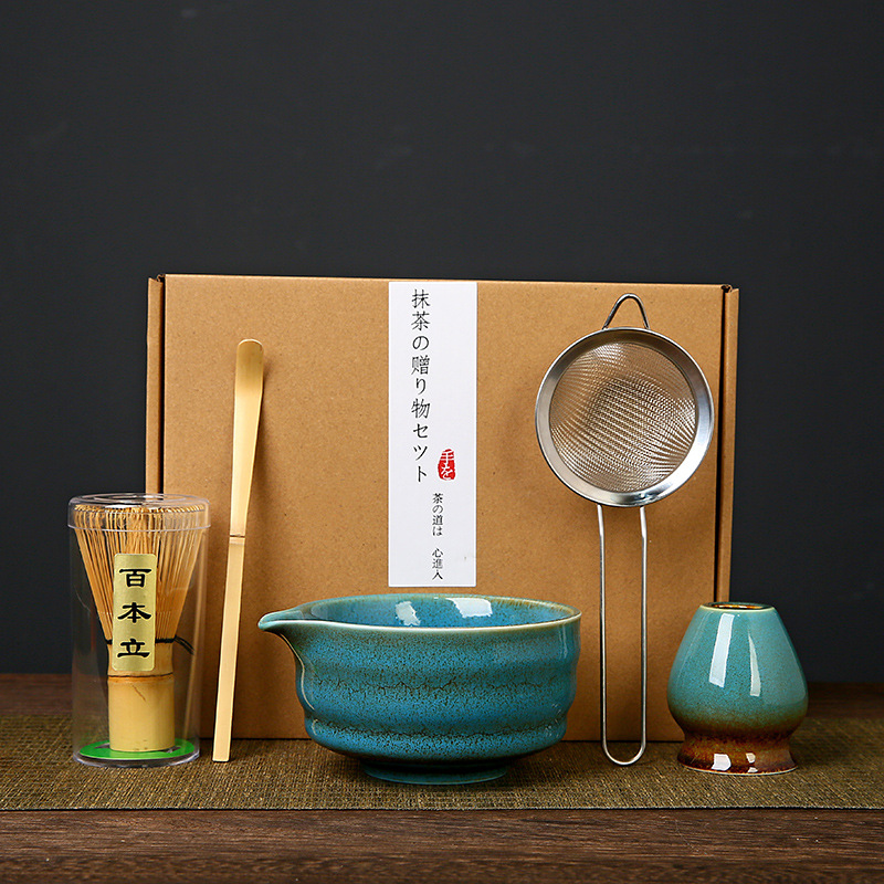 Japonés Matcha tazón Matcha túnica canción té herramientas de pedido taza de té de cerámica taza de té mezclador Matcha cepillo taza de té