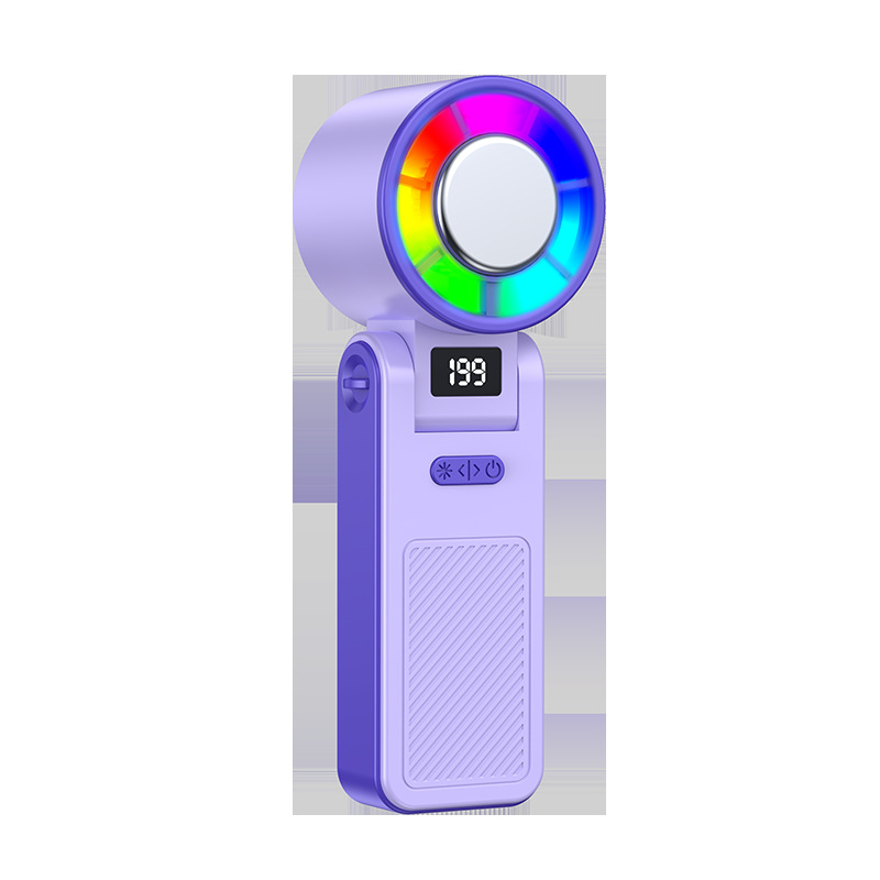 Refrigerating Handheld Powerful Foldable Neck-hanging Mini Fan, Rechargeable_voghion.com