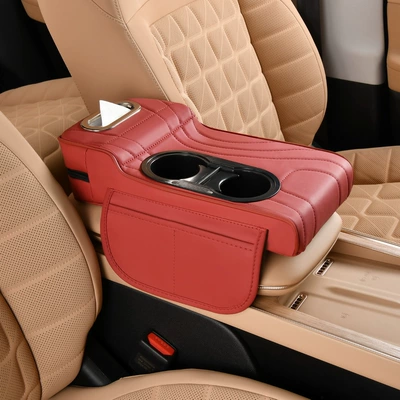 New Car Central Armrest Box Pad Multifunctional Car Tissue Box Storage Box Water Cup Holder Four-In-One Booster Pad