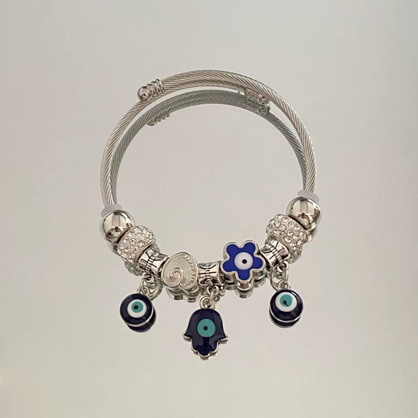 White Diamond Eye Bracelet