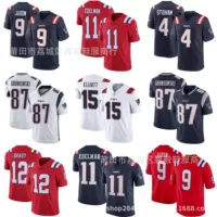 Оливковый шаровой костюм вышивка трикотаж Патриот команды оптом Patriots 12 # BRADY 10 # MAYE #15 ..