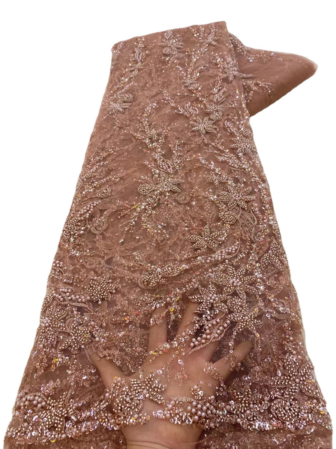Estilo Europeo bordado con cuentas vestido etapa desgaste lentejuelas tela 3D flor vestido de novia JX3485