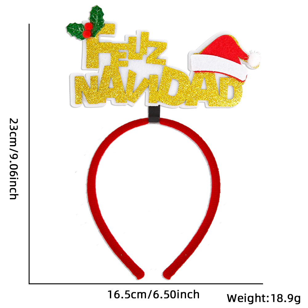 Nuevo español gafas de Navidad diadema ambiente de vacaciones accesorios de Navidad decoración ELK gafas marco diadema
