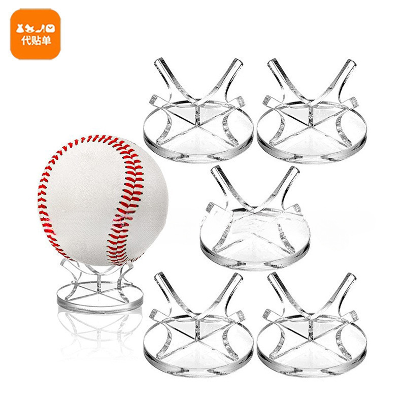 Acrylic tennis and softball rack, ball storage and display stand, rugby, football, baseball stand, golf rack