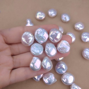 New Natural Baroque Colorful Irregular Button Shape Grain Pearl DIY Jewelry Accessories Handmade Material
