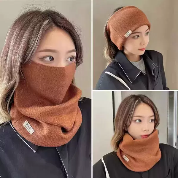 Autumn and Winter Neck Scarf for Women, Versatile Ear-Hanging Mask, Warm Neck Protector, Versatile Scarf, Cycling Windproof Mask for Men