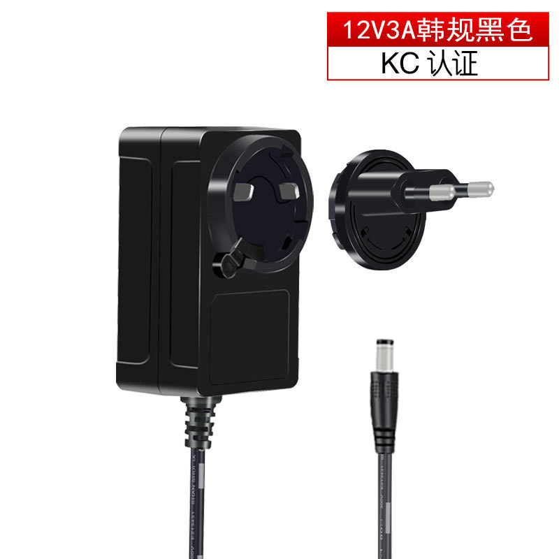 国境を越えた供給 36 ワット EU 認定交換可能なヘッド電源アダプタ 12V3A 加湿器電源アダプタ 12v|undefined