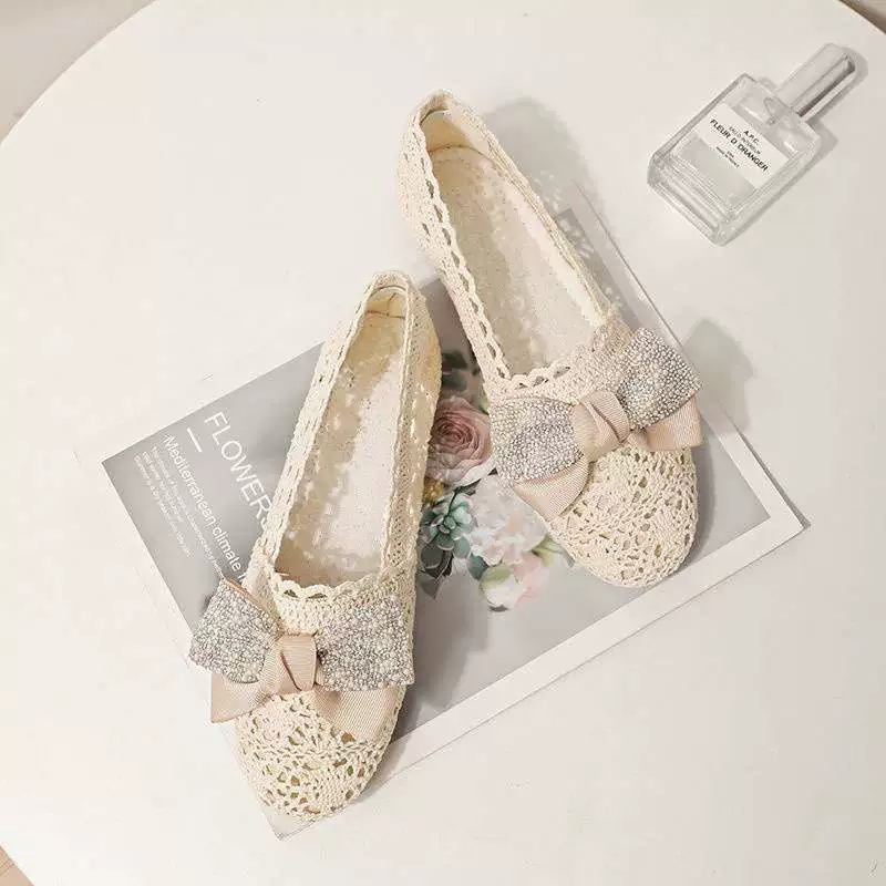 Летние дышащие туфли из сетчатой ткани 2025 года, мягкая подошва, плоские сандалии для беременных женщин, обувь Old North Cloth.