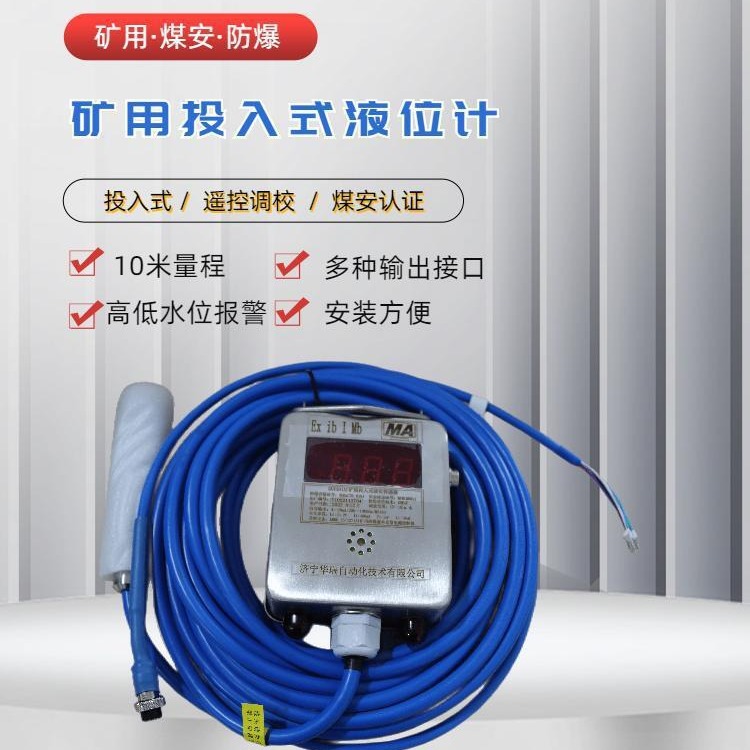 华瑞GUY10(A)静压式液位计电缆投入式水位计数显矿用液位传感器