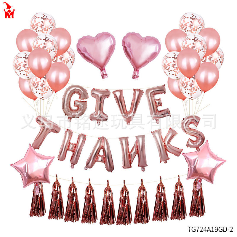 Acción de Gracias fiesta decoración traje de globo de Acción de Gracias accesorios de foto globo de película de aluminio globo de látex de Turquía