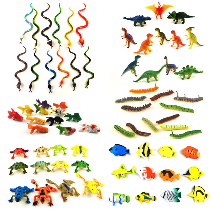Simulated Goldfish Turtle Crab Frog Tropical Fish Caterpillar Dinosaur Insect Animal Model Toy Set Simulated Goldfish Turtle Crab Frog Tropical Fish Caterpillar Dinosaur Insect Animal Model Toy Set