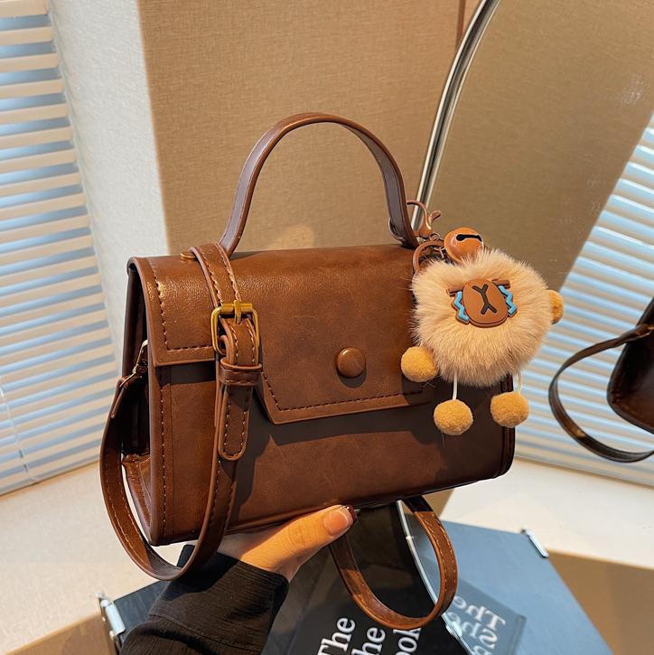 Retro simple bolso cuadrado para mujeres 2024 nuevo estilo versátil bolso de mano de estilo extranjero sensación de alto nivel de moda casual bolso de hombro