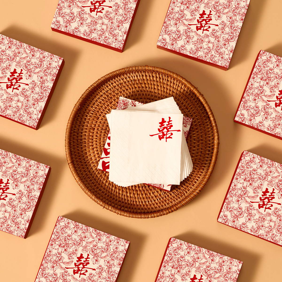 Double happiness-tissues (recommended one table and two boxes)