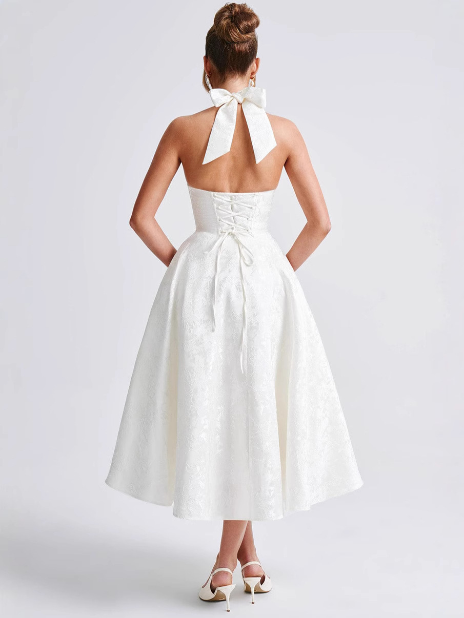 Elegant V-neck Backless Evening Dress For Summer Occasions_voghion.com