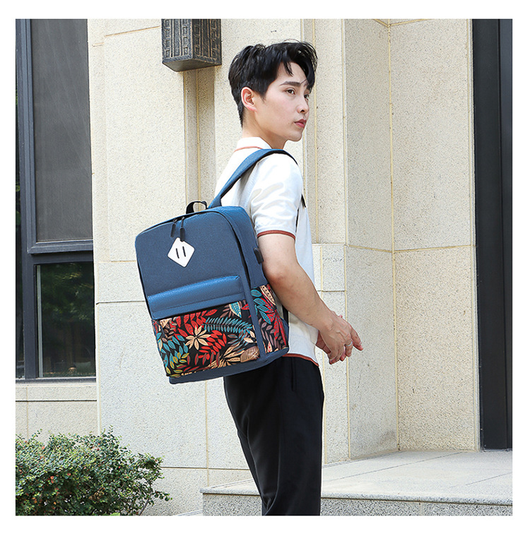 Fashion Printing Square Zipper Functional Backpack display picture 2