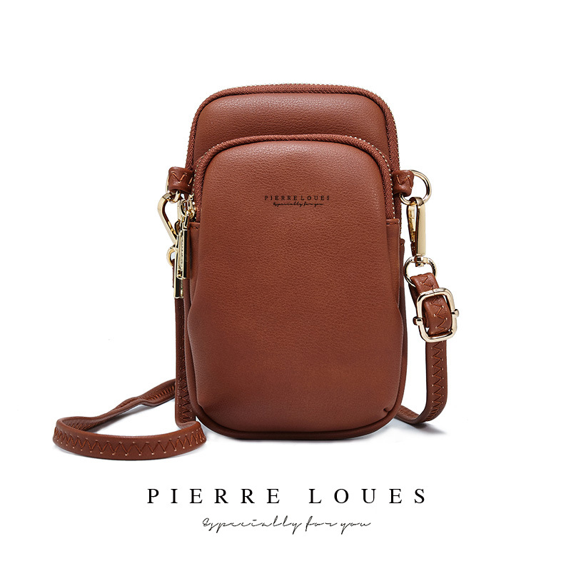 Bolsa transfronteriza 2024 nueva bolsa de teléfono móvil de las mujeres bolsa de mensajero de hombro simple de moda Corea del Sur PU bolsa pequeña de las mujeres al por mayor