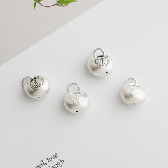 S999足銀復古泰銀福字鎖掛件DIY手工編繩手鍊項鍊吊墜3D硬銀配件