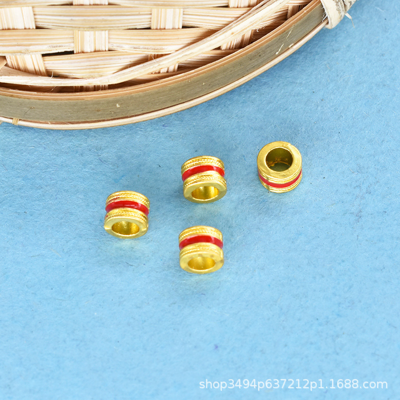 Dummy Oil Dropping Red Rope Bucket Beads DIY Wen Play Woven Bracelet Necklace Dummy Oil Dropping Red Rope Bucket Beads DIY Wen Play Woven Bracelet Necklace