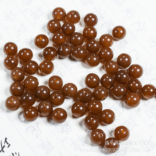Hetian Jade and sugar chalcedony beads diy accessories jewelry bracelet necklace loose beads semi-finished manufacturers wholesale