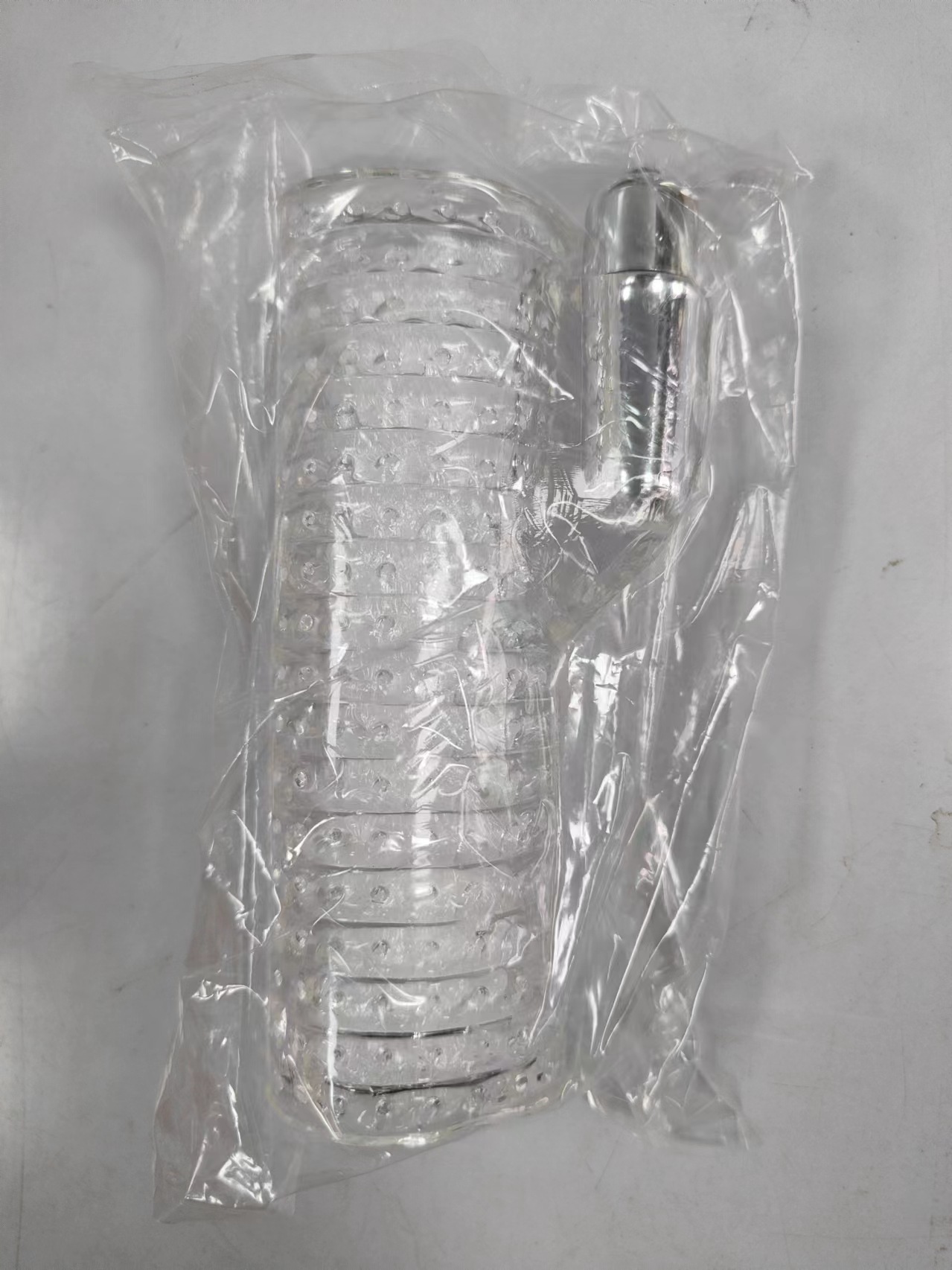 Men’s Dual-Channel Vibrating Masturbator Trainer, TPE Textured Cup for Stamina Practice — detail image 3