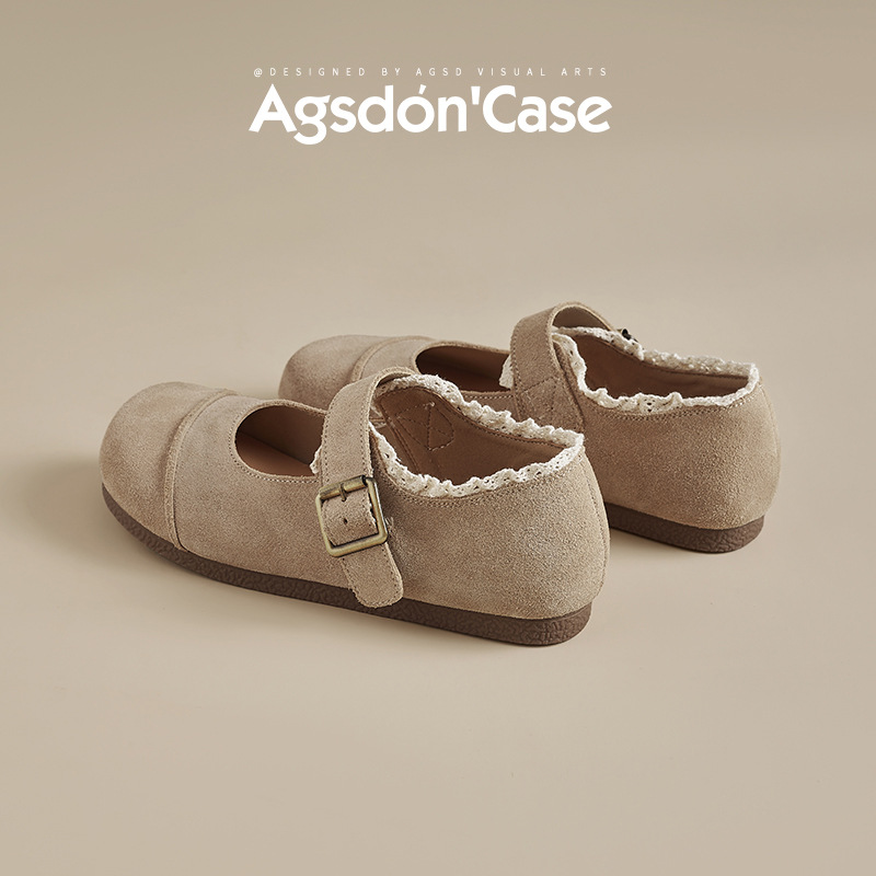 Augustian Botken Shoes para mujer 2025 nuevos zapatos de mujer Mary Jane de verano con falda zapatos de boca baja de suela blanda