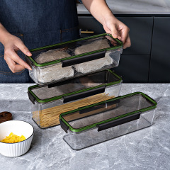 Household Rectangular Noodle Storage Box with Lid, Sealed Fresh Preservation Container, Kitchen Hanging Noodles Pasta Large Capacity Storage Box