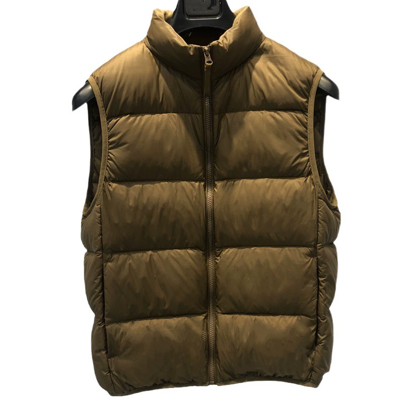 Мужской пуховый жилет, жилет из белого утиного пуха, новый популярный стиль 2025 года, жилет-пуховик, утепленная куртка, теплая.