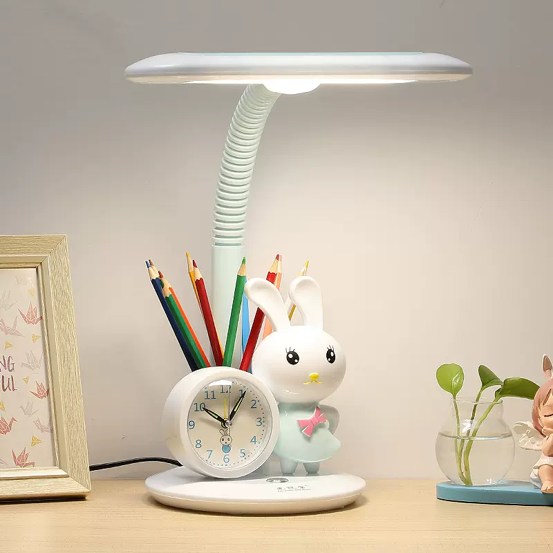 LED护眼台灯小学生书桌可爱学习用宿舍卧室插电儿童通阅读灯