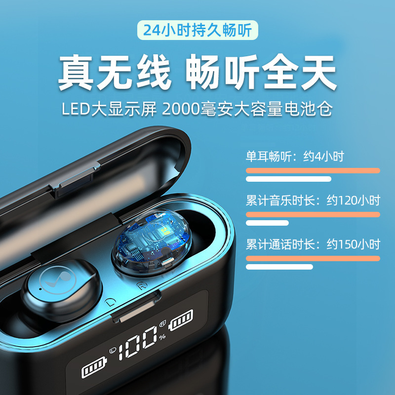 B281 auricular Bluetooth 5,0 pantalla digital auricular Bluetooth inalámbrico TWS auriculares Bluetooth deportes al aire libre transfronteriza