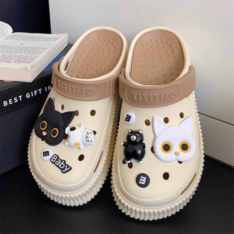 2288 흑백고양이 눈을 가늘게 뜨고 8종세트 [카키]