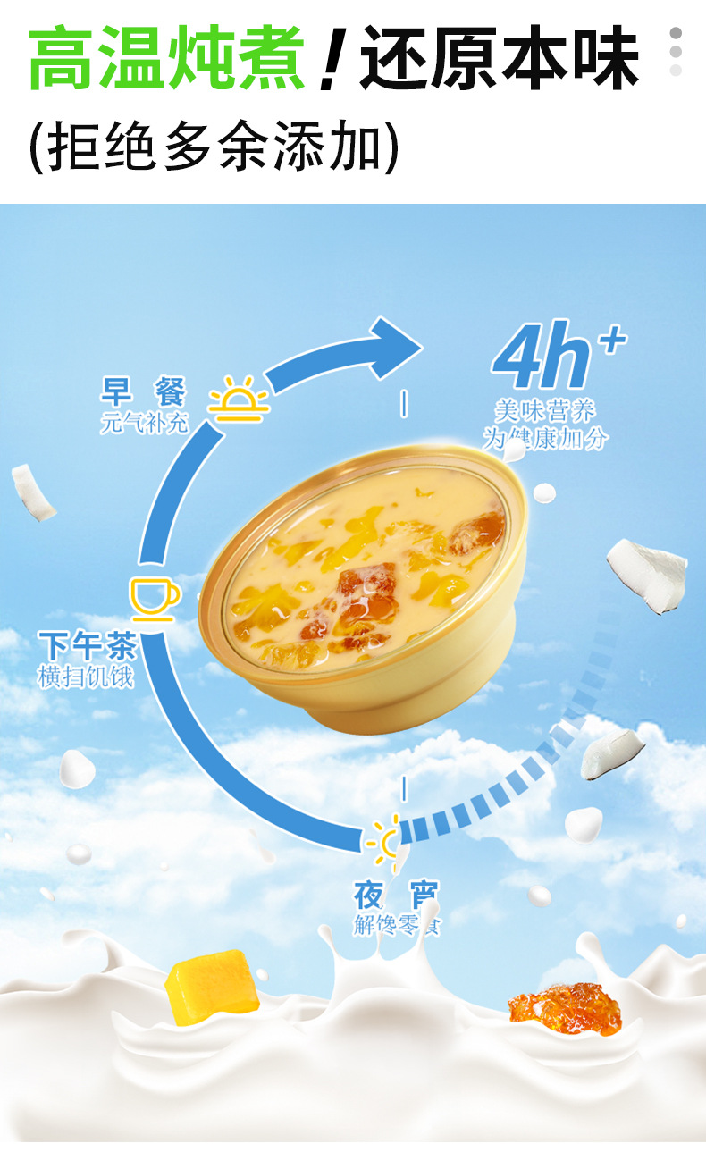Ready to Eat Peach Gum Dessert with Mango Pomelo Sago Style 168g Bowl Instant Sweet Soup specifications