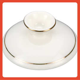 ✧德化白瓷盖碗茶杯单盖子 配件三才盖碗盖子 茶碗大号盖子茶具