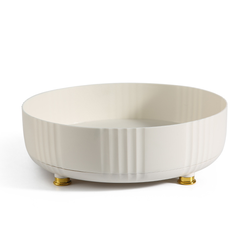 Kitchen Rotatable Spice Storage Rack Multi-Functional Seasoning Soy Sauce Vinegar Storage Rack Accessible Luxury Fruit Plate Spice Rack