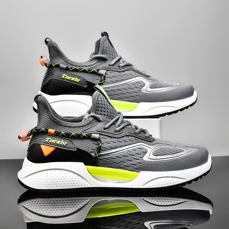 Comercio exterior de alta calidad para hombres de verano baja red transpirable zapatos para correr suela gruesa amortiguadora zapatos deportivos casuales de entrenamiento cómodos