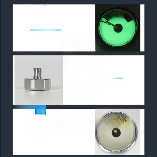 M8*1 threaded constant pressure glow-in-the-dark small color form 5-40MPa diameter 25mm 30MPa high-pressure air pump parts