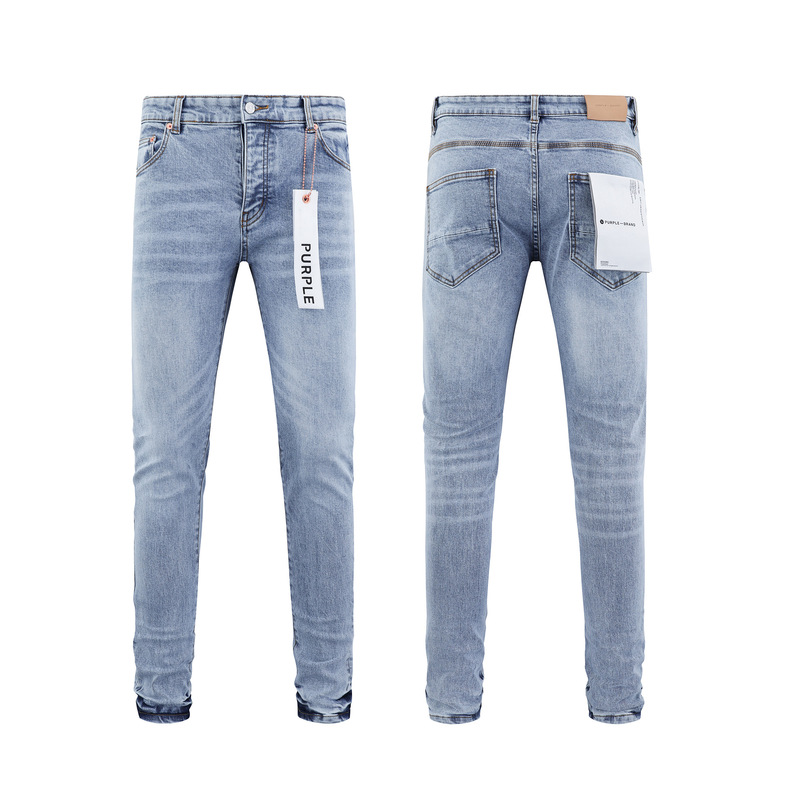 PURPLE BRAND JEANS美潮高街男士休闲破洞设计款修身显瘦牛仔长裤|undefined