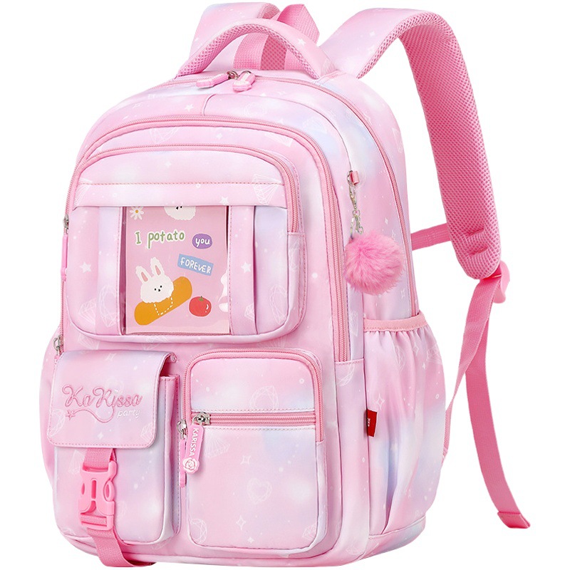 Nuevo estilo rosa princesa escuela primaria mochila escolar para niños mochila ligera de gran capacidad para estudiantes de secundaria