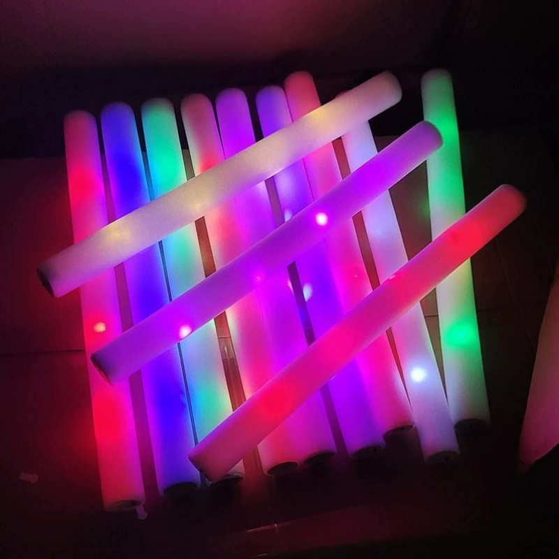 Sponge flashing big colorful electronic light stick from foam