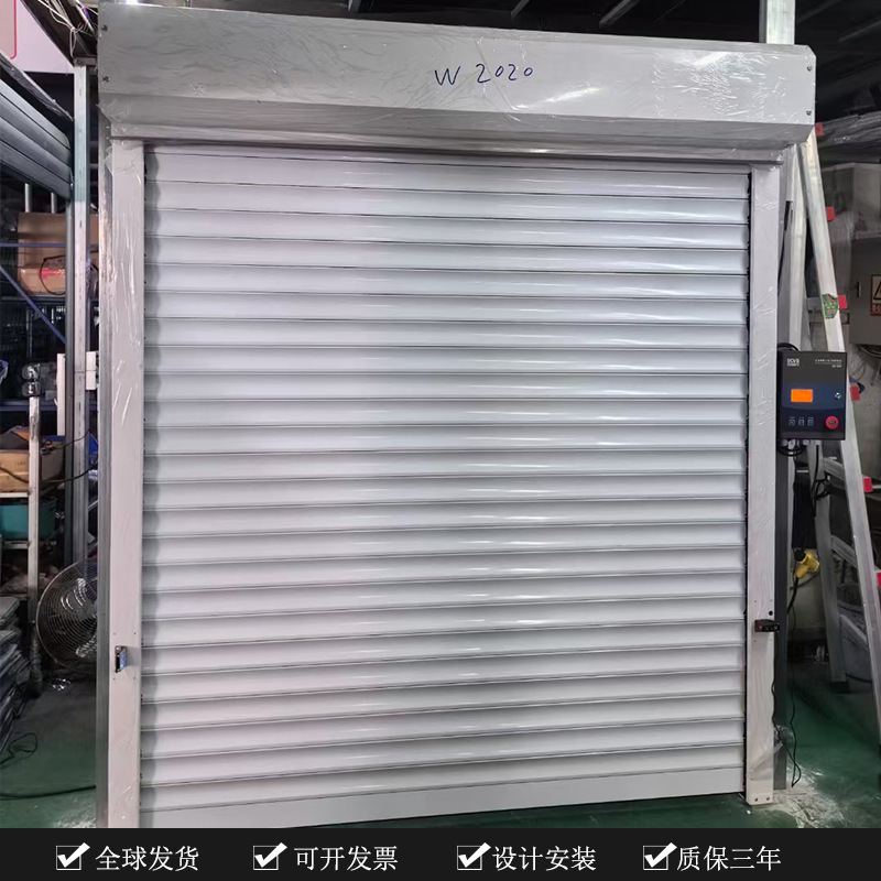 工場卸売二層アルミニウム合金ガレージローリングドア家庭用断熱盗難防止ローリングドア商業耐風電動ドア|undefined