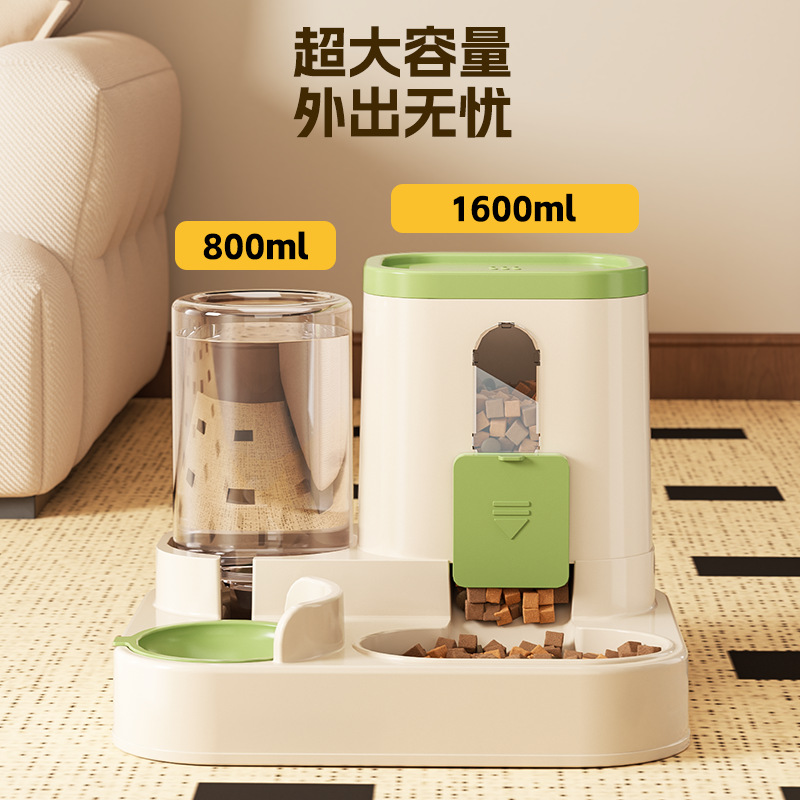 Tazón para gatos alimentador de agua para gatos de gran capacidad alimentador de grano de agua automático alimentador integral para mascotas para mascotas