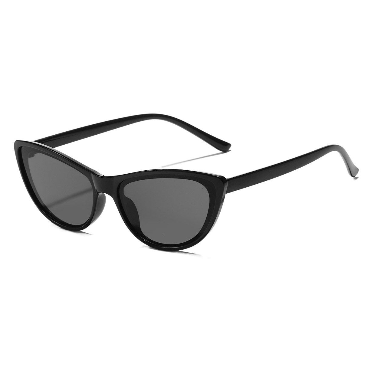 Gafas de sol artísticas retro negras avanzadas gafas de sol a prueba de rayos UV Gafas de sol personalizadas de ojo de gato estilo INS de moda para mujer