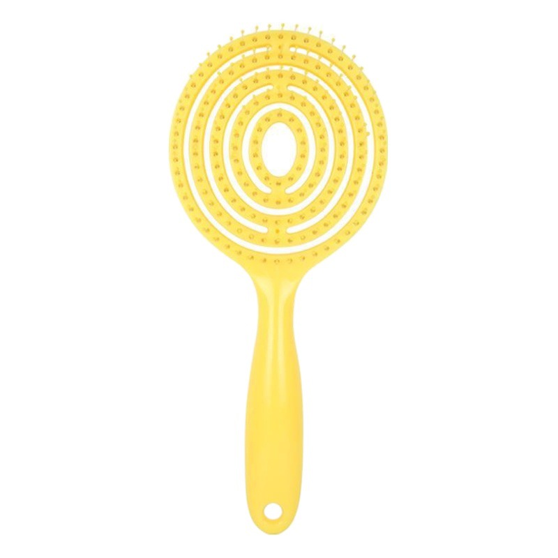 Ronda antiestático peine relajante cabeza masaje cuero cabelludo mullido pelo repelente de mosquitos peine de plástico peine de dientes grandes Venta caliente