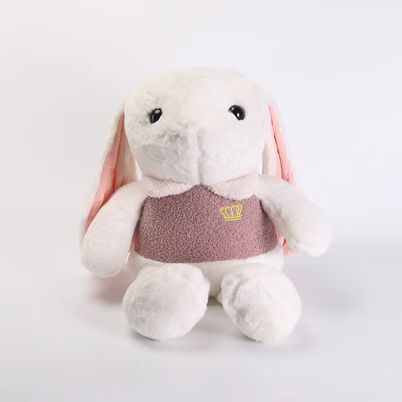 皇冠兔子公仔毛絨玩具大耳朵女友生日礼物流氓免长毛绒女友礼物