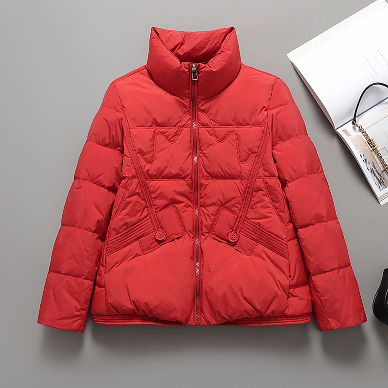 24 Dongpuyuan cuello ligero chaqueta de plumón para mujeres corto 2024 nuevo estilo coreano chaqueta de plumón blanco image 7