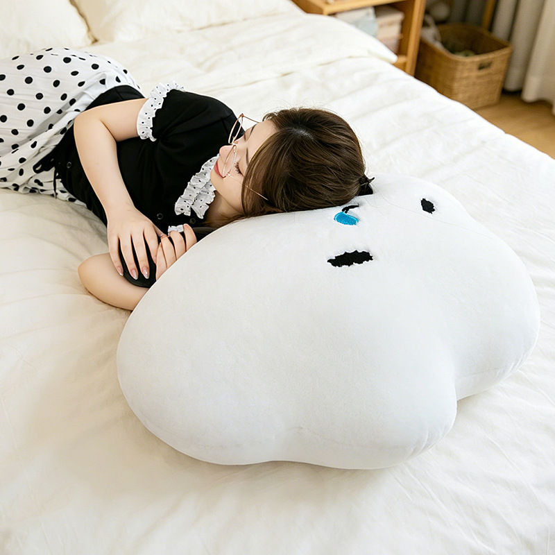 New creative mood cloud plush pillow, cute cloud sleeping companion toy, no worries, no unhappiness pillow