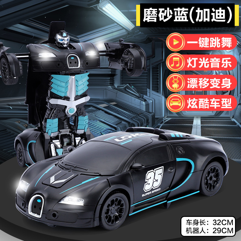 Control remoto de deformación de detección de gestos coche de carreras de cuatro ruedas recargable King Kong robot niño niño coche de juguete súper grande